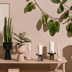 Maceta Nappula Ø15,5 cm altura 23 cm, Beige