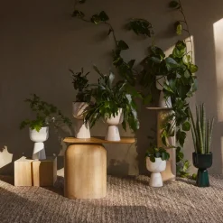 Maceta Nappula Ø15,5 cm altura 23 cm, blanco