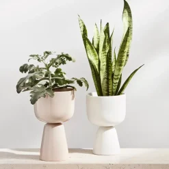 Maceta Nappula Ø15,5 cm altura 23 cm, blanco