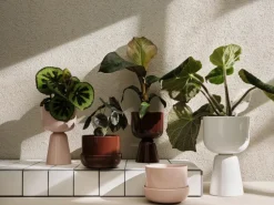 Maceta Nappula h32 cm Ø19 cm, blanco