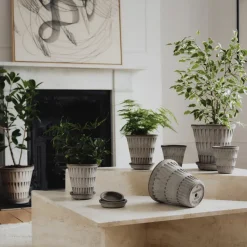 Maceta Pantheon raw, Grey, Ø25 cm