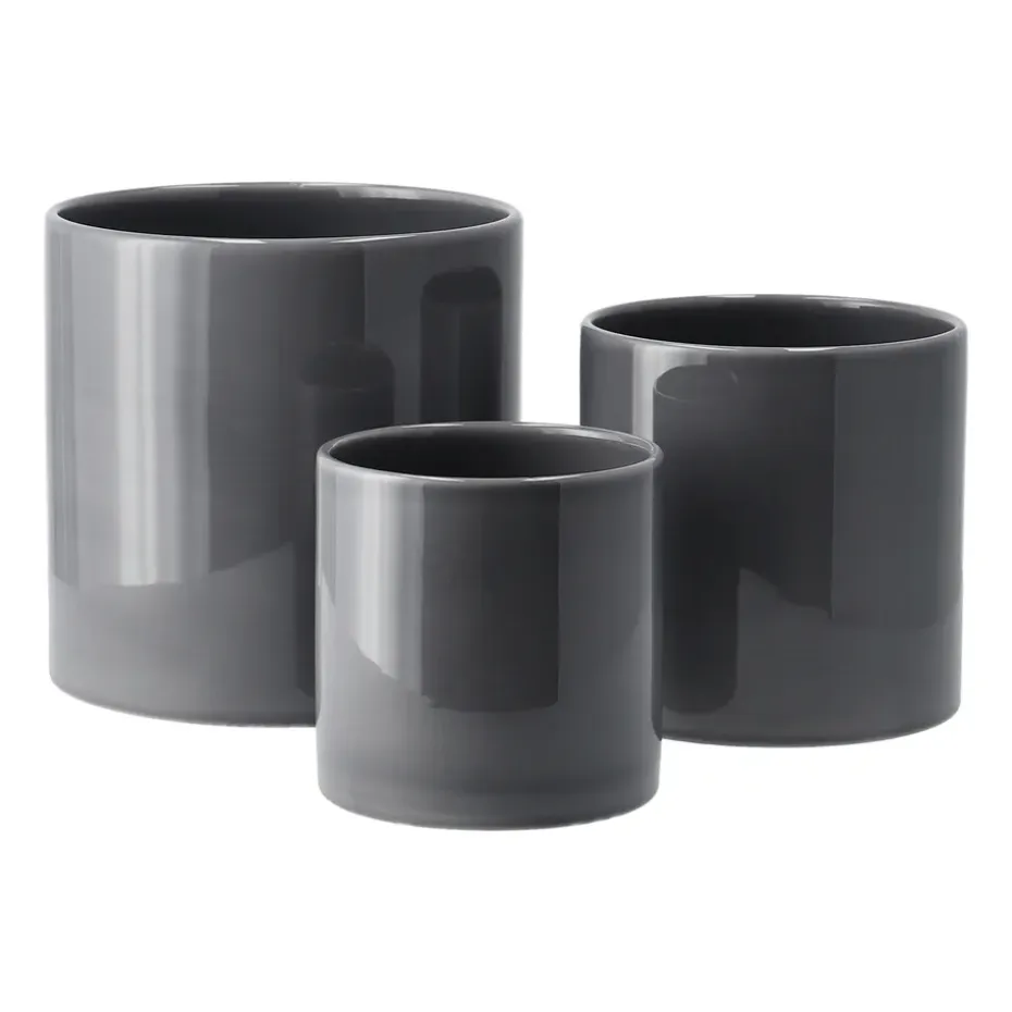 Maceta Sleek Ø19 cm, Carbón