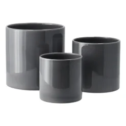 Maceta Sleek Ø12 cm, Carbón