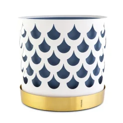 Maceta Trio drop, grande Ø28 cm, blanco