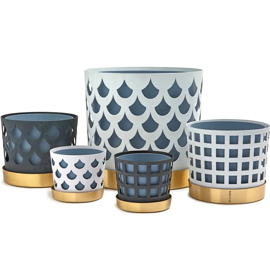 Maceta Trio drop, grande Ø28 cm, blanco