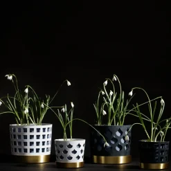 Maceta Trio drop, pequeña Ø12 cm, blanco