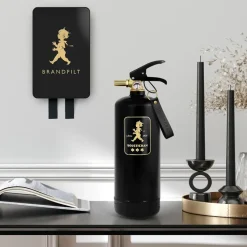 Manta ignífuga Solstickan 16x2,7x25 cm, Negro-oro