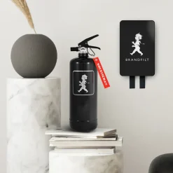 Manta ignífuga Solstickan 16x2,7x25 cm, Negro mate