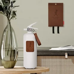 Manta ignífuga Solstickan cuero 120x120 cm, Cuero oscuro