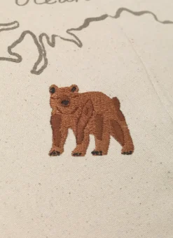 Mapa de tela The world, Offwhite