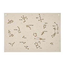 Mapa textil Constellation , Undyed, 70x100 cm