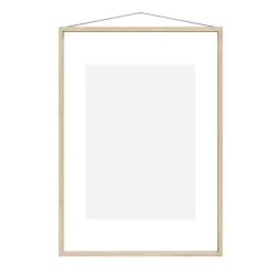 Marco de fresno Moebe A2 44,8x61,5 cm, Transparent, Wood, Black