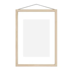 Marco de fresno Moebe A4 23,4x31,7 cm, Transparent, Wood, Black
