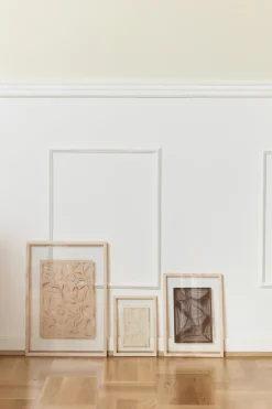 Marco de fresno Moebe A5 16,8x23,2 cm, Transparent, Wood, Black