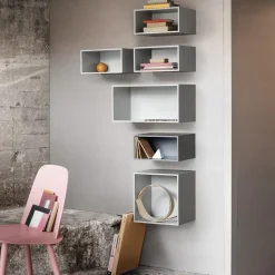 Módulo de estantería Mini Stacked small, gris claro