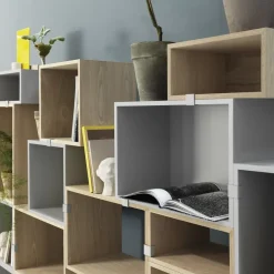 Módulo de estantería Stacked 2.0 con fondo, large, roble