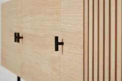 Mesa auxiliar Array, 180 cm, Roble pigmentado blanco