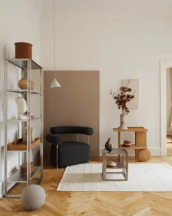 Mesa auxiliar Axis 42x80 cm, Roble lacado en tono cálido