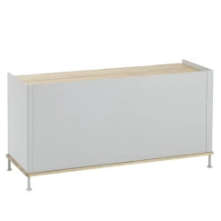 Mesa auxiliar Enfold baja 125x45x63 cm, Oak-Grey