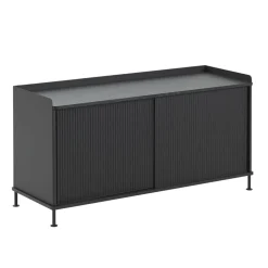 Mesa auxiliar Enfold baja 125x45x63 cm, Black-Black
