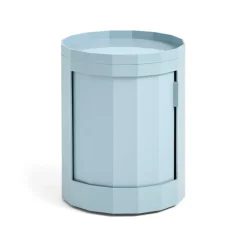 Mesa auxiliar Facet Cabinet low pies/ruedas 49 cm, Misty blue