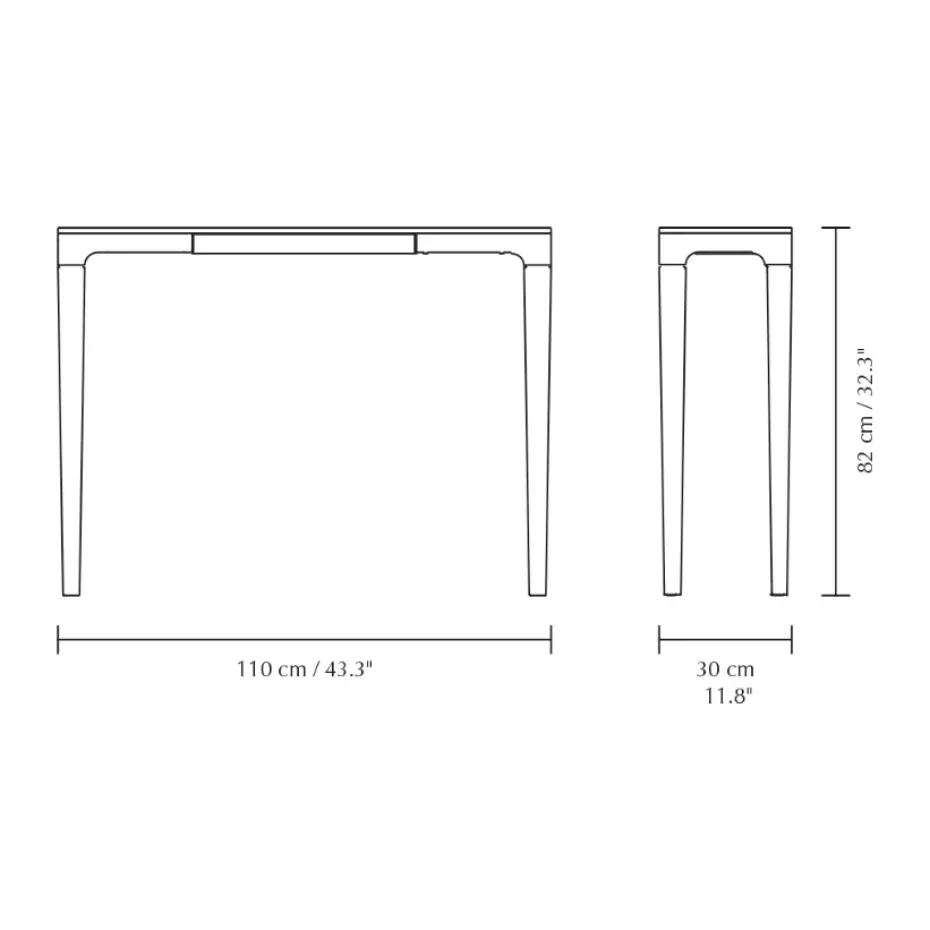 Mesa auxiliar Heart'n'Soul 120 cm, Oak-cloud grey