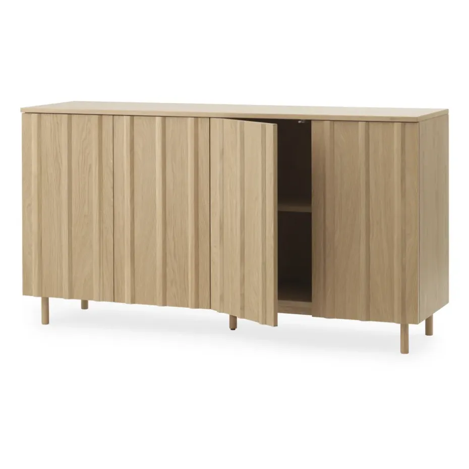 Mesa auxiliar Rib 45x159 cm, Oak