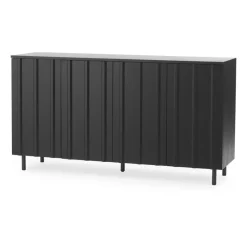 Mesa auxiliar Rib 45x159 cm, Soft Black