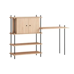 Moebe shelving system s.115.2.D, Roble-negro