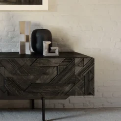 Mueble multimedia Graphic, Black 162 cm