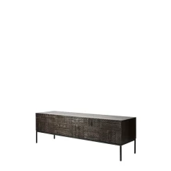 Mueble multimedia Tabwa , Teca negra 51x160 cm