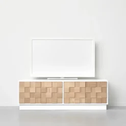 Mueble TV Collect 2016, roble aceitado blanco-blanco