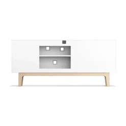 Mueble TV Peep M2, Blanco, roble pigmentado blanco