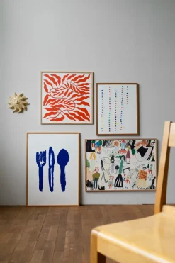 Orange red leaf, 50x50 cm