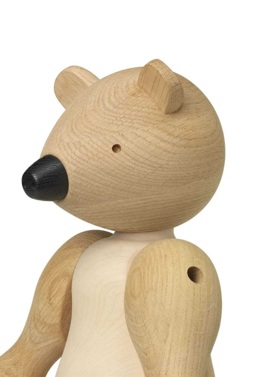 Oso de madera Kay Bojesen grande, roble-arce