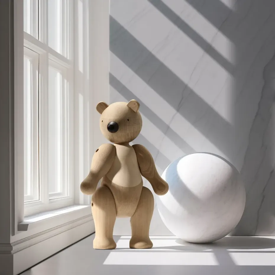 Oso de madera Kay Bojesen grande, roble-arce