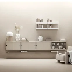 Panel de pared String, Beige, 75x20 cm, paquete de 2