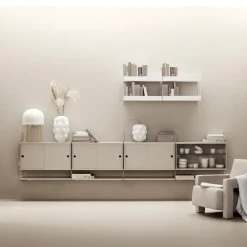 Panel de pared String, Blanco, 50x20 cm, paquete de 2