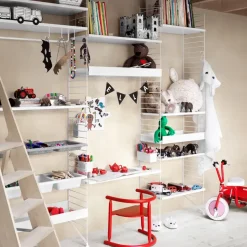 Panel de pared String, Blanco, 50x30 cm, paquete de 2