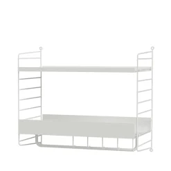 Panel de pared String, Blanco, 50x30 cm, paquete de 2