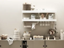 Panel de pared String, Blanco, 50x30 cm, paquete de 2