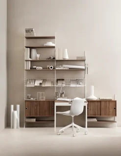 Panel de pared String, Blanco, 50x30 cm, paquete de 1