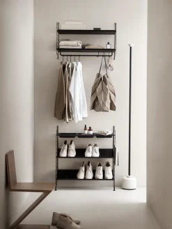 Panel de pared String, Negro, 75x30 cm, paquete de 1