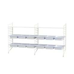 Panel de suelo String, Beige, 85x30 cm, paquete de 1