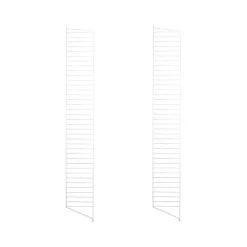 Panel de suelo String, Blanco, 200x30 cm, paquete de 2