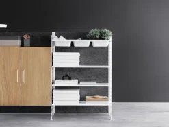 Panel de suelo String, Negro, 115x30 cm, paquete de 2