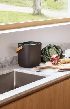 Papelera Reflect 6 L, Black-brown