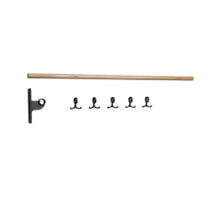 Perchero adicional Nostalgi, Roble, estructura negra