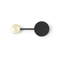 Perchero Afteroom S, Latón-negro