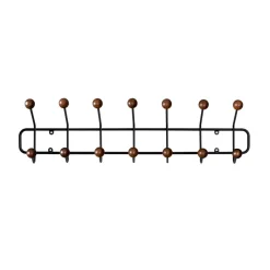 Perchero Bill Horizontal S, negro-marrón oscuro